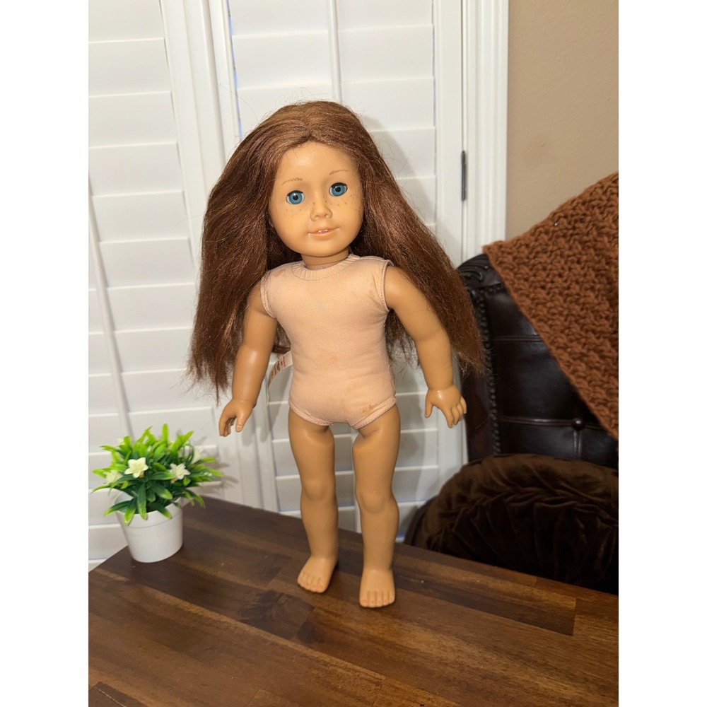 American Girl Doll Saige Auburn Hair Blue Eyes Freckles 18 Inch 2013 Body